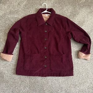 Boston Traders Women's Deep Burgundy Corduroy Utility Jacket